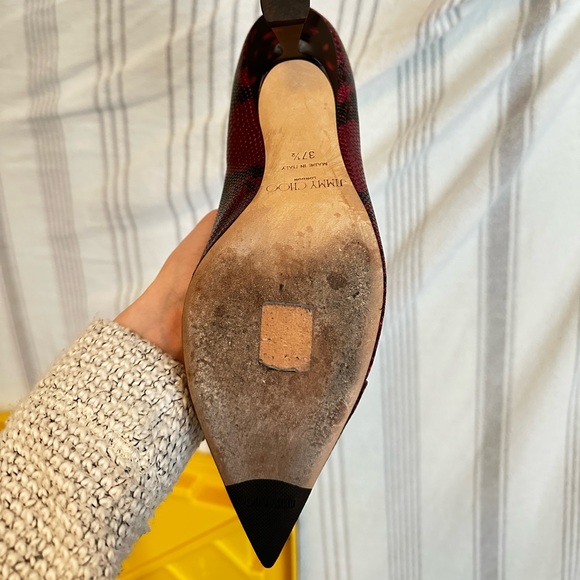 Jimmy Choo Kix Snakeskin Ankle Booties 37.5 - Picture 8 of 13